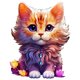 thumbnail image 1 of Puzle de madera Pijesaksa Advanced Cute Cat 260 piezas, 1 of 7