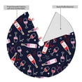 thumbnail image 2 of KLL 48" Christmas Tree Skirt Love Wine Xmas Tree Skirts Mat for New Year Xmas Holiday Party Indoor Outdoor Home Decoration, 2 of 7