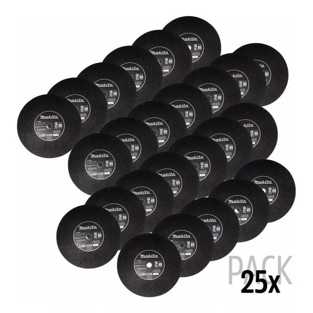 Disco Abrasivo Makita 14 Pul 25pzas Corte Metal E-10827-25 negro
