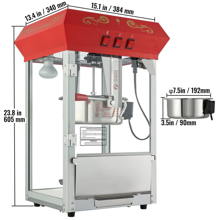 popcorn ファイル KFFKFF Popcorn Creator, 850W Corn Popping Device, 8 Oz