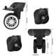 thumbnail image 5 of Ruedas de maleta de equipaje de 2 uds, ruedas de equipaje de repuesto rueda giratoria de equipaje silencioso rueda de doble fila silenciosa para exteriores con, 5 of 5