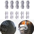 thumbnail image 2 of 10Pcs Wire Rope Clamp Rope Connector Duplex Clamp Stainless Steel for Wire Rope M6, 2 of 9