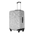 thumbnail image 2 of Uemuo Silver Mosaic Printed Washable Luggage Cover - Fashion Suitcase Protector Fits 18-32 Inch Luggage -Small, 2 of 9