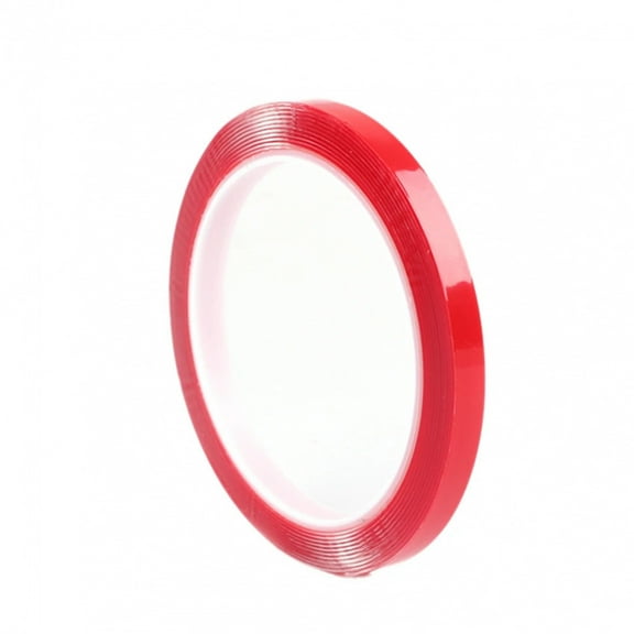8/10/15/30mm Double Sided Adhesive Tape Acrylic Transparent No Traces Waterproof Red Tape Sticker for LED Strip Car Tablet Fixed