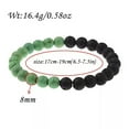 thumbnail image 3 of RSAMD 8MM 7 Chakra Men's Hematite Natural Stone Lion Buddha Beaded Charm Bracelet Gift-176-72, 3 of 3