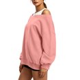 thumbnail image 6 of Tqcoqu Women's Off Shoulder Long Sleeve Sweatshirt, Oversized Drop Shoulder Loose Casual Pullover Tops for Fall, 6 of 10