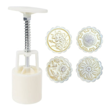 

TONGMI 50g Plastic Mooncake Moulds Flower Shape Mooncake Mold DIY Baking Gadget Kitchen Accessories for Mid-Autumn Festival Use
