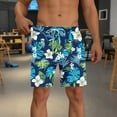 thumbnail image 4 of COSFO Men's Board Shorts Summer Beach Hawaiian Casual Shorts Drawstring Elastic Waist with Pockets Relaxed Fit Shorts, 4 of 5
