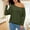Green, variant on Women's Off The Shoulder Loose Fit Solid Color Long Sleeve Pullover Shirts Oversized Casual 2025 Fashion Tunic Tops