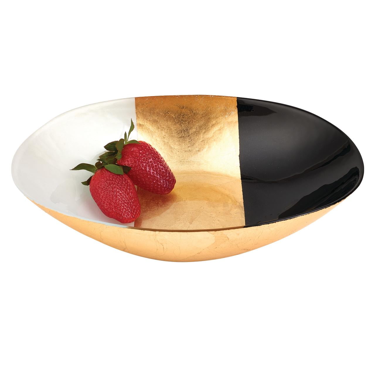 Luxury Import 6in Oval Decorative Fruit/Candy Bowl Silver Leaf Snakeskin Design 