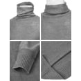 thumbnail image 4 of Mens Casual Slim Fit Pullover Sweaters Knitted Shirring Turtleneck Thermal (CMOSWL073), 4 of 6