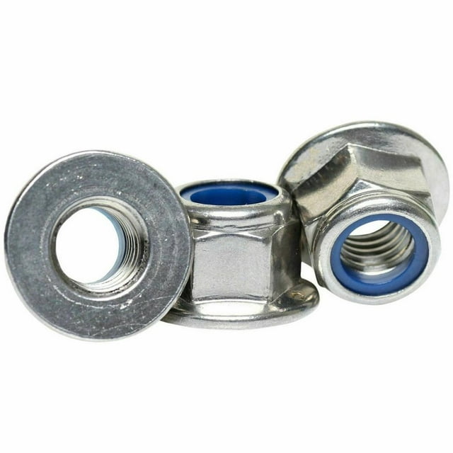 M6 M8 M10 Hex Flange Nylon Insert Lock Nut 316 Stainless Steel Hexagon Flange Self-locking Nylock Locknut