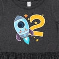 thumbnail image 4 of Inktastic Rocket Space Ship Happy Second Birthday Girls Toddler Dress, 4 of 5