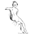 thumbnail image 2 of Holzner, Renate 14x18 White Modern Wood Framed Museum Art Print Titled - Julie, 2 of 4
