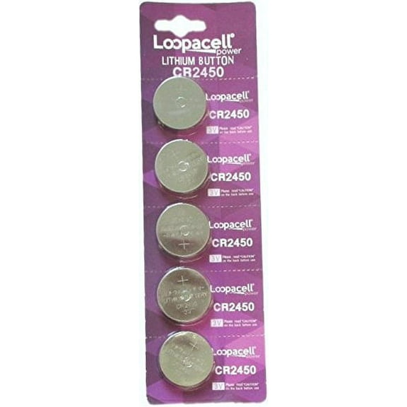 Loopacell Lithium 3V Batteries CR2450 5 Pack