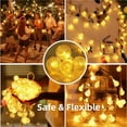 thumbnail image 4 of SKYUSE Outdoor Solar String Lights Waterproof, 26.2Ft 50 LED Solar Powered Crystal Bubble Fairy Lights with 8 Modes for Christmas Garden, Lawn, Wedding, Party Decor - Warm White, 4 of 9