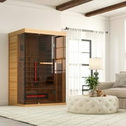 Erinnyees 1-2 Person Infrared Sauna, Wooden Home Sauna