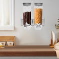 thumbnail image 2 of Wall-mounted Food Dispenser, 3L 2 Buckets Coffee Bean Candy Rice Dispenser, Dry Food Dispenser Cereal Dispenser Grain Storage Dispenser for Home, Kitchen, Countertop, Cutlery Rack (White), 2 of 9