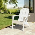 thumbnail image 2 of Flats & Castles Ellie Outdoor HDPE Weather Resistant Modern Adirondack Chair (White), 2 of 16