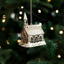 Christmas Decorations Indoor Christmas Plated Castle Pendant Christmas Tree Ornament Christmas Day Living Room Ambiance Decoration Outdoor Decor