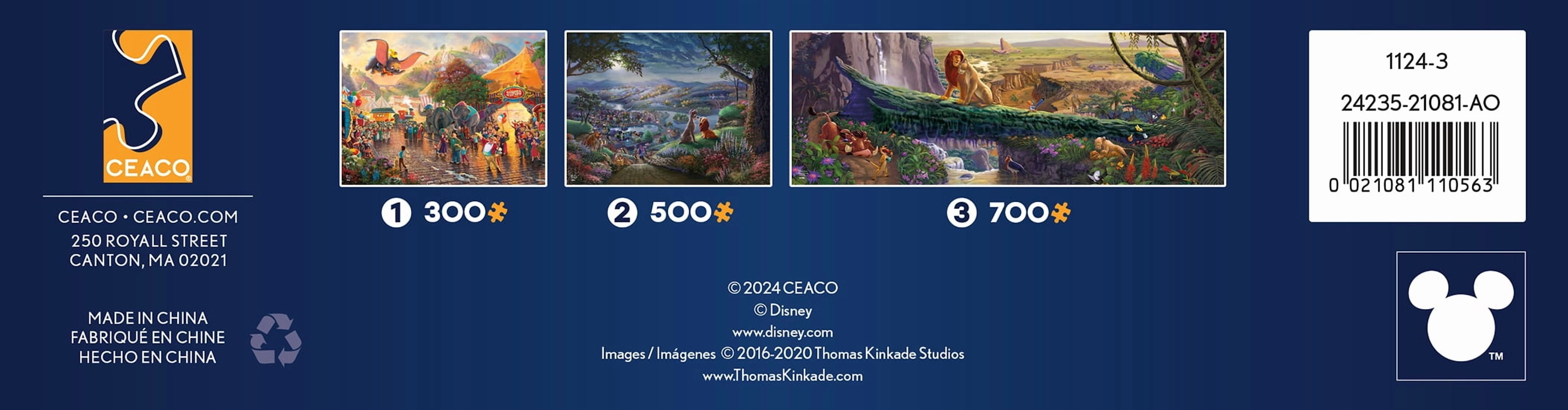 Ceaco Disney 3 in 1 Classic Multipack Jigsaw Puzzle