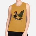 thumbnail image 2 of What Christmas Cat Women's Muscle Tank Small Antique Gold, 2 of 5