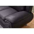 thumbnail image 5 of Kingway Furniture Zebra Faux Leather Sofa with Pillow Top Armrests in Black, 5 of 8