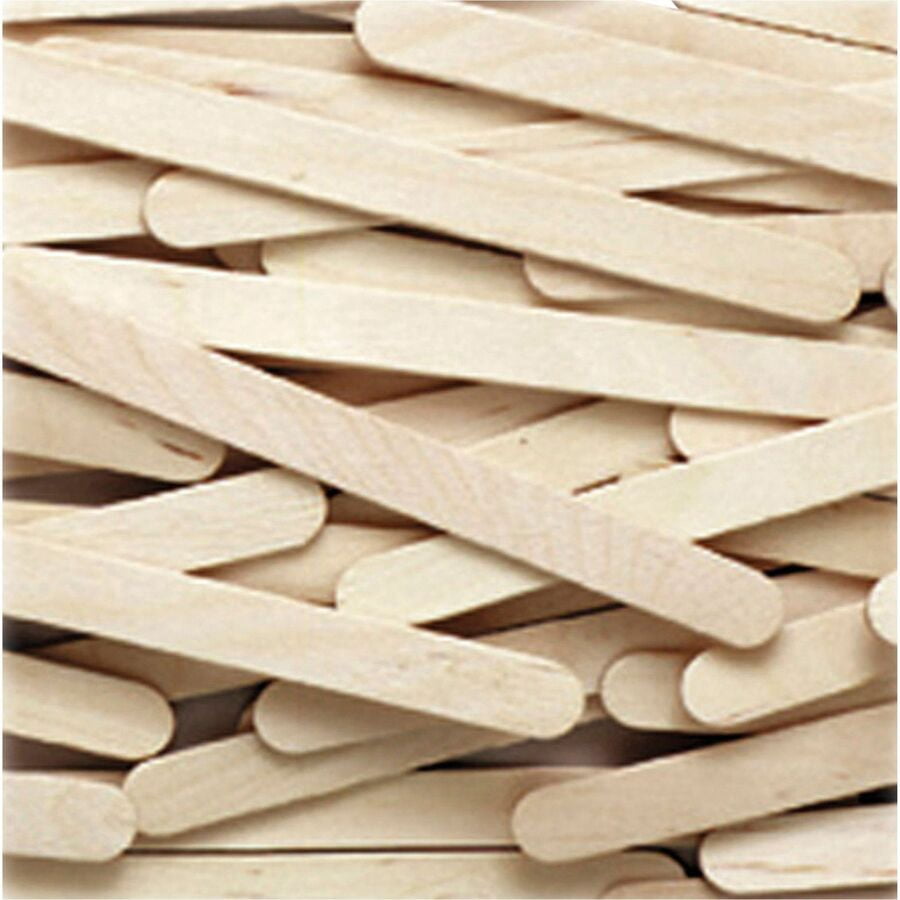 Chenille Kraft Natural Wood Craft Sticks, 4 1/2 x 3/8, Wood, Natural, 1000/Box