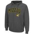 thumbnail image 2 of Men's Colosseum Charcoal Missouri Tigers Arch & Logo 3.0 Full-Zip Hoodie, 2 of 3