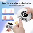thumbnail image 2 of Electric Nail Clippers 360° Rotating Automatic Trimmer White, 2 of 5