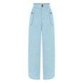 thumbnail image 4 of Wancir Women's High Waisted Straight Pants Casual Flowy Wide Leg Trousers with Pockets, 4 of 6