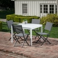 thumbnail image 3 of Hanover Del Mar 5-Piece Outdoor Dining Set with 4 Sling Folding Chairs and a 38" Square Dining Table, 3 of 12