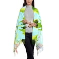 thumbnail image 2 of Lsque Pikmin Pattern Women's Traditional Scarf Wrap Tassel Shawl Fringes Neck Head Shawl Retro Scarf, 2 of 8