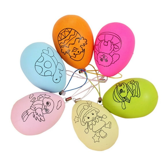 24 Pcs Kids Painting Eggs Yolk Toy Ornaments Set for Children Creative Art and Craft Activity
