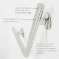 thumbnail image 3 of Seachrome 16" x 16" Lifestyle & Wellness® Angled Wedge Wall Mount Bathroom Shower Grab Bar, 1 ¼" Diameter, Polished Finish, 3 of 9