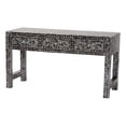 thumbnail image 2 of bali & pari Elara Coastal Console Table, 3-Drawer, Mosaic Black, 2 of 9