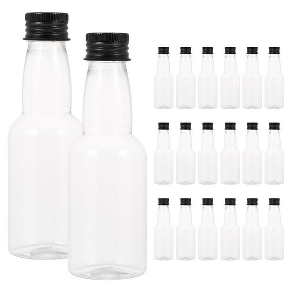 KEINXS 20Pcs Mini Liquor Bottles Small Juice Bottles Mini Salad Dressing Bottle Empty Mini Alcohol Bottles