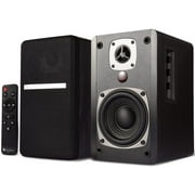 singing wood Wireless Bluetooth Bookshelf Speaker, Surround Sound, Black, 2 Pieces