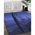thumbnail image 3 of Ahgly Company Machine Washable Indoor Rectangle Transitional Royal Blue Area Rugs, 4' x 6', 3 of 7