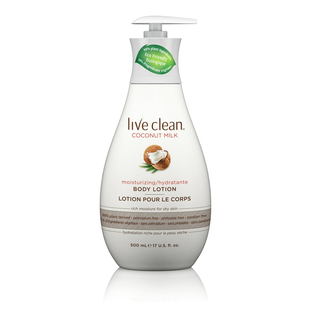 Live Clean Coconut Milk Moisturizing Body Lotion, 17 oz. Bottle