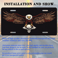 thumbnail image 3 of 1 Pcs 2D Flat License Plate Covers & Frames, Eagle with Skull For Decorative Front, Waterproof For Decoration Aluminum License Plate Covers & Frames Cover For Men Women, 12" X 6", 3 of 7