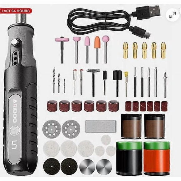 Outil Rotatif Sans Fil Multi avec Vitesse Variable et Ensemble d'Accessoires Compatible Dremel