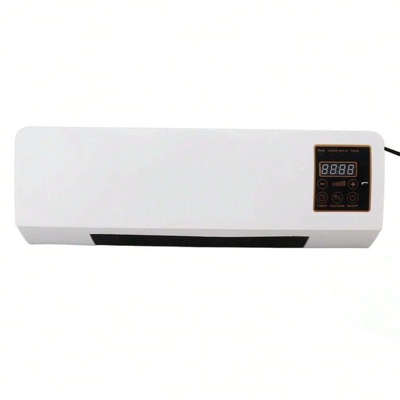 Wall Mounted Electric Heater with Remote and Digital Touch Panel for Bathroom and Office Use, Versatile Warm and Cool Air Fan for Year-Round Comfort, Compact Indoor Room Heater