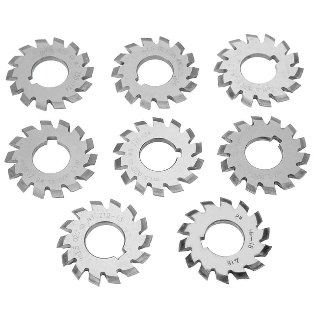 Oubit Gear Milling Cutter,8Pcs Gear Cutter High Gear Cutter Gear Milling Cutter Enhanced Durability