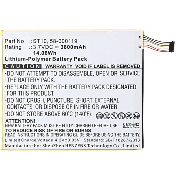 Batteries N Accessories BNA-WB-P5113 Tablets Battery - Li-Pol, 3.7V, 3800 mAh, Ultra High Capacity Battery - Replacement for Amazon 58-000119 Battery