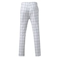 thumbnail image 6 of RUTAYY Men's Casual Pants Slim Fit Plaid Print Zipper Long Pants Daily Wear Comfort Trendy Vibrant Trousers, 6 of 8