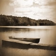 thumbnail image 2 of Foschino, Suzanne 20x20 Black Ornate Wood Framed with Double Matting Museum Art Print Titled - Boat Dock Sepia, 2 of 4