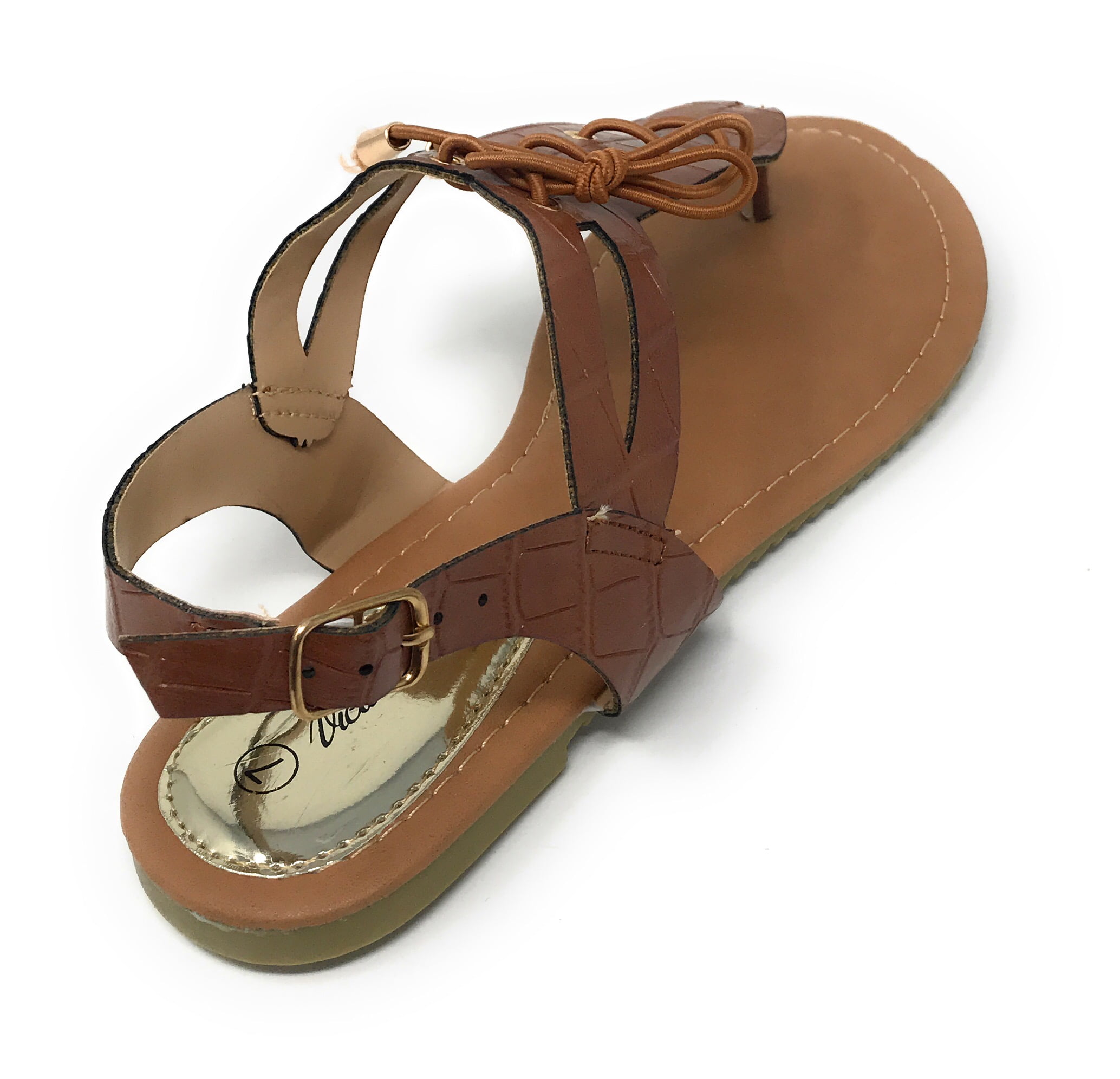 Victoria K Women's Laceup Faux Snake Skin With Side Buckle Sandals