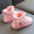 thumbnail image 6 of Pink Girls Bow Detail Snow Boots With Waterproof Design For Toddlers Ages 12-15 Months, 6 of 6