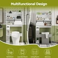 thumbnail image 6 of Bifanuo Over The Toilet Storage Cabinet, Farmhouse Over Toilet Storage Shelf with Sliding Door & Toilet Paper Holder Stand, Space-Saving Toilet Rack, Bathroom, Restroom, White, 6 of 6